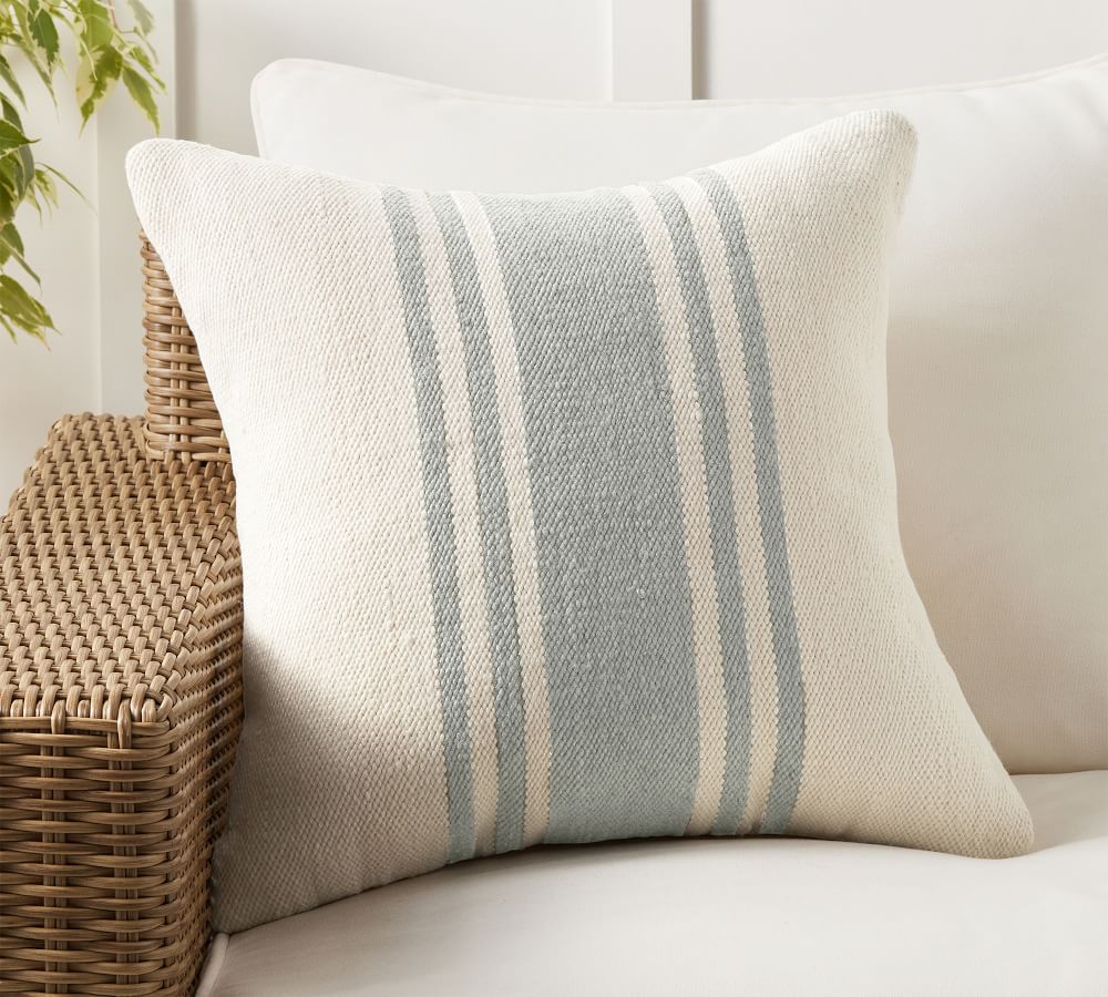 Modern Farmhouse Striped Indoor Outdoor Pillow Pottery Barn