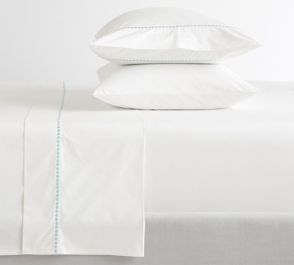 Pearl Organic Percale Sheet Set Pottery Barn