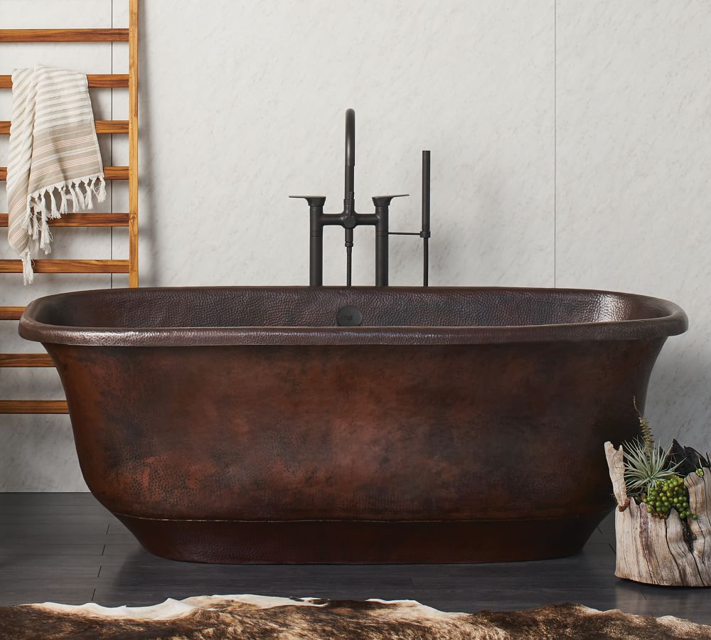 Emryn 66 Handcrafted Freestanding Copper Bathtub Pottery Barn