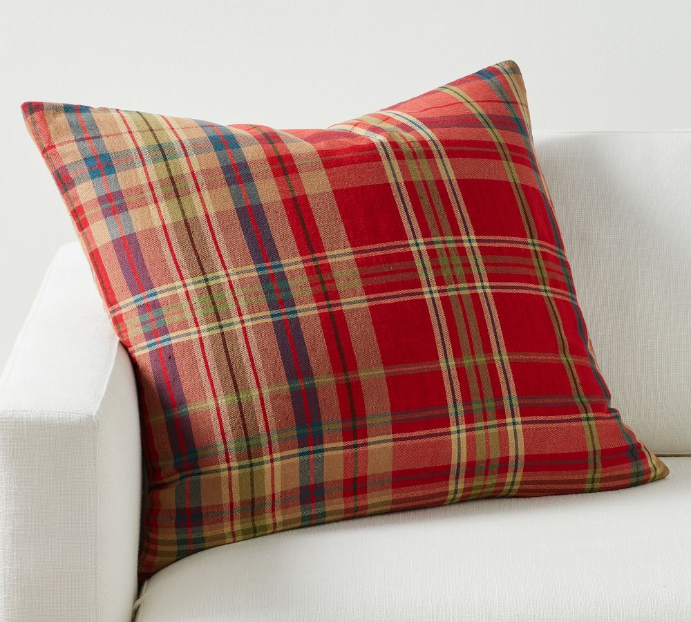 Foxwen Plaid Pillow Cover Pottery Barn