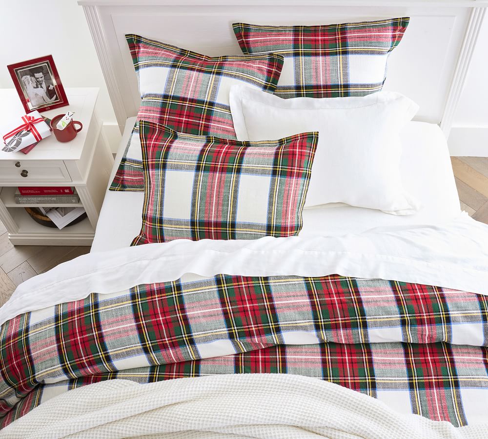 Stewart Plaid Percale Pillowcases Set Of 2 Pottery Barn