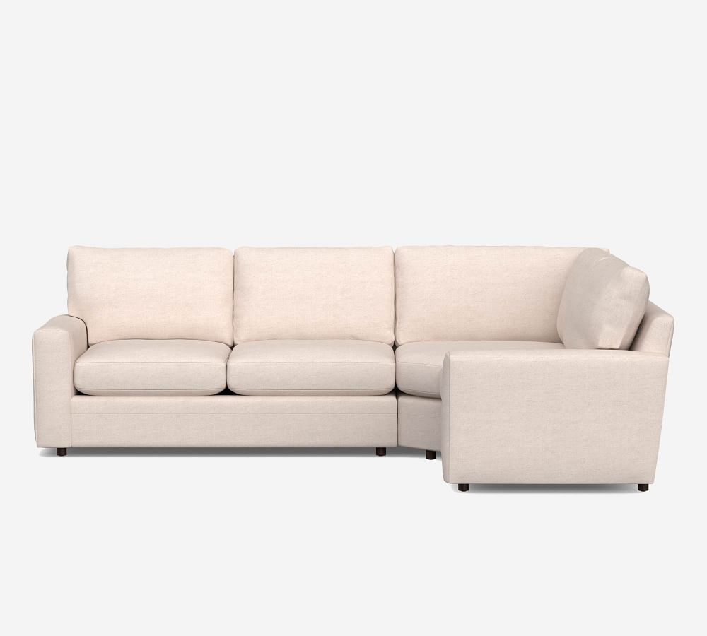 Pearce Modern Square Arm Upholstered Piece Sectional With Wedge