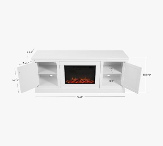 Real Flame Aubrey Electric Fireplace Media Cabinet Pottery Barn