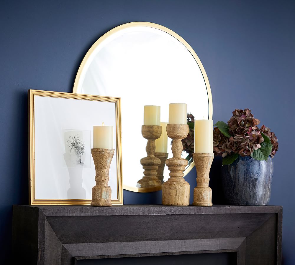 Layne Round Wall Mirror Pottery Barn