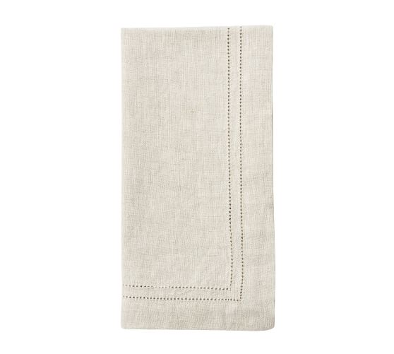 Double Hemstitch Linen Napkins Set Of Pottery Barn