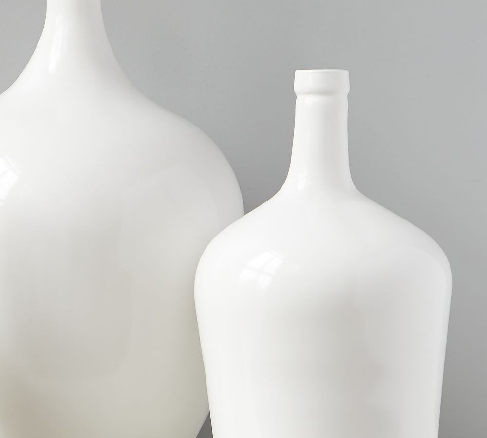 Recycled White Glass Demijohn Pottery Barn