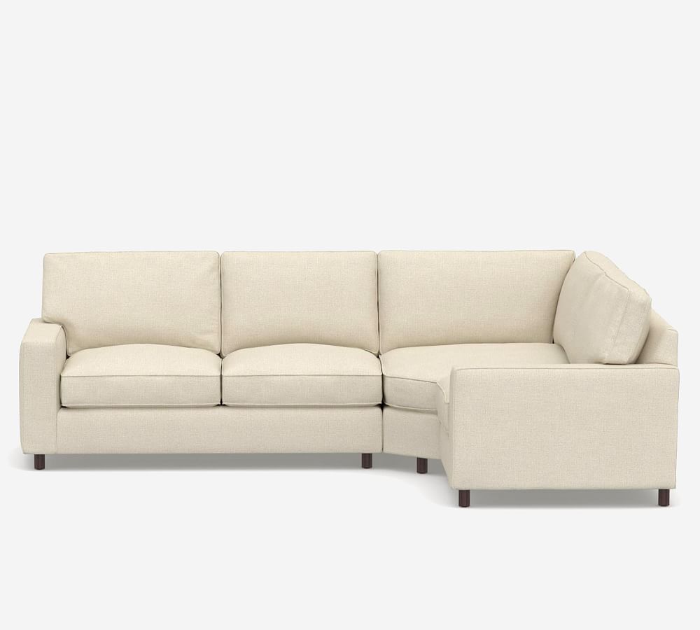 Pb Comfort Square Arm Upholstered Piece Sectional With Wedge