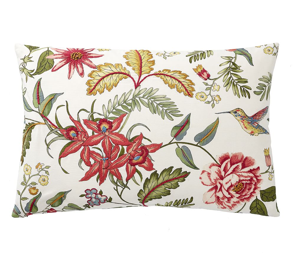 Karina Floral Embroidered Decorative Pillow Cover Pottery Barn