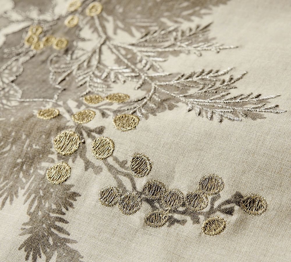 Garland Botanical Cotton Linen Table Runner Pottery Barn