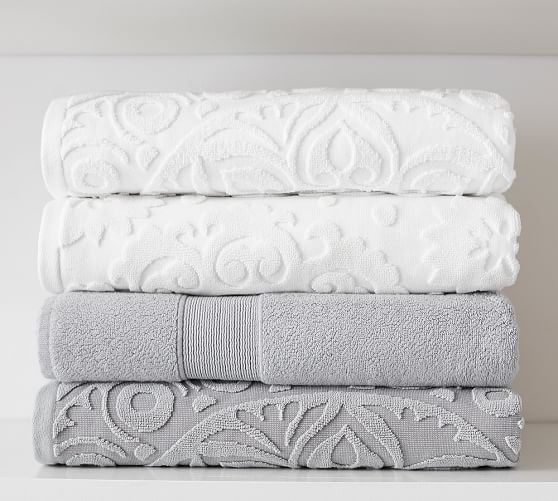 Cassia Sculpted Bath Towel Pottery Barn