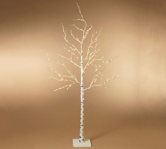 Lit White Birch Tree 82 6 Pottery Barn