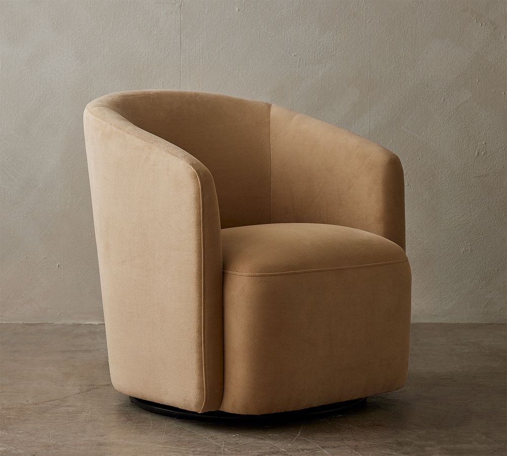 Preston Upholstered Swivel Armchair Pottery Barn