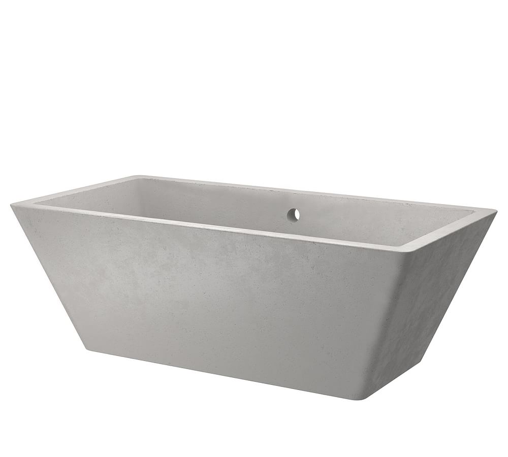 Brayson Handcrafted Freestanding Concrete Bathtub Pottery Barn