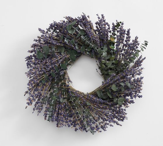 Monique Lhuillier Dried Lavender Mini Wreath Pottery Barn