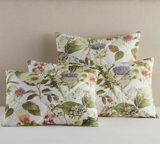 Thistle Percale Comforter Sham Pottery Barn