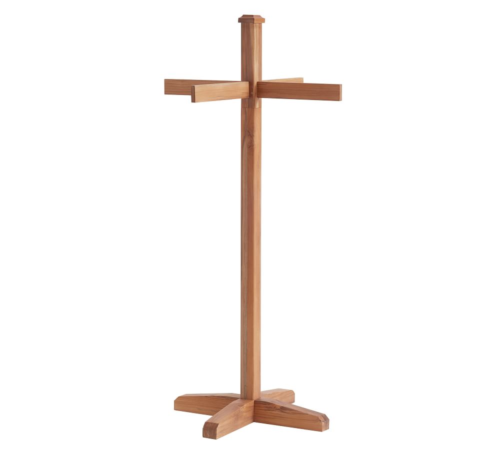 Teak Wood Towel Stand Pottery Barn