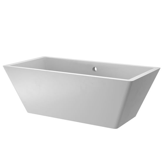 Brayson Handcrafted Freestanding Concrete Bathtub Pottery Barn