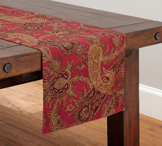 Caroline Paisley Table Runner Pottery Barn