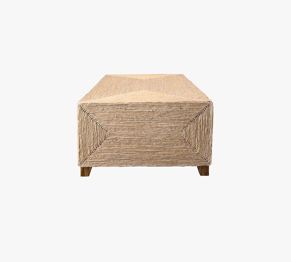 Noah Rectangular Woven Coffee Table Pottery Barn