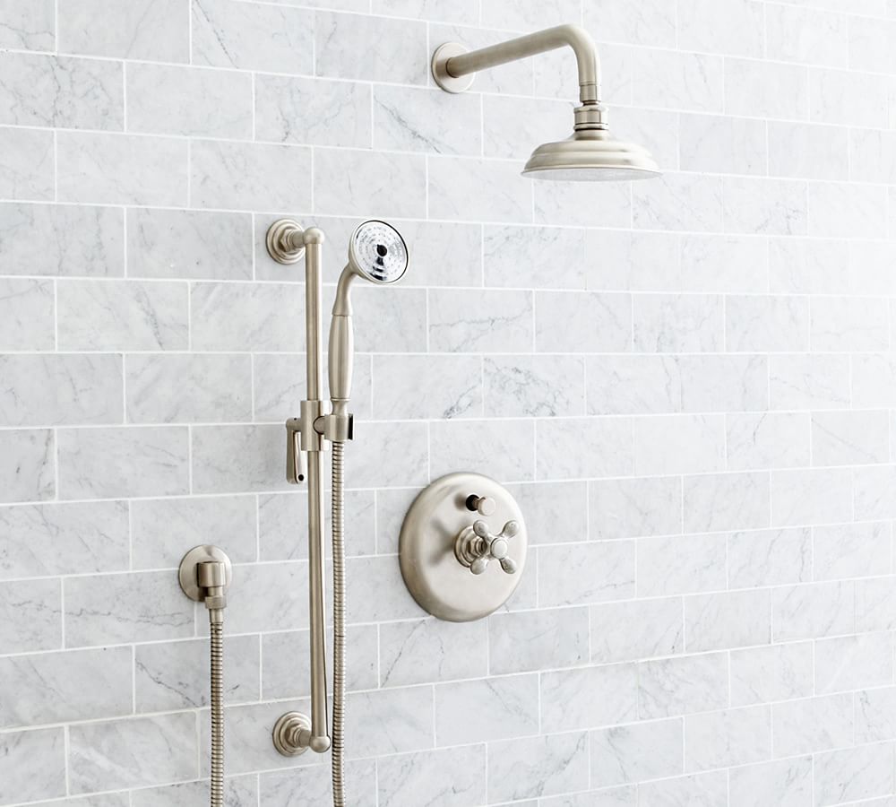 Mercer Cross Handle Pressure Balanced Shower Set With Handshower