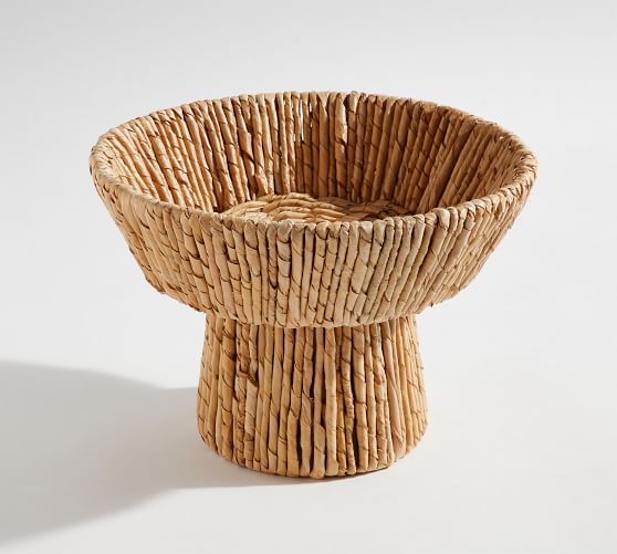 Malibu Handwoven Seagrass Footed Bowl Pottery Barn