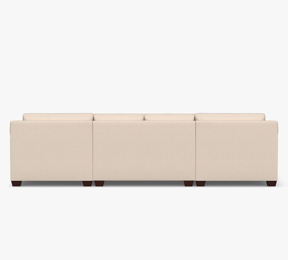 York Square Arm Upholstered U Shaped Double Wide Chaise Sectional