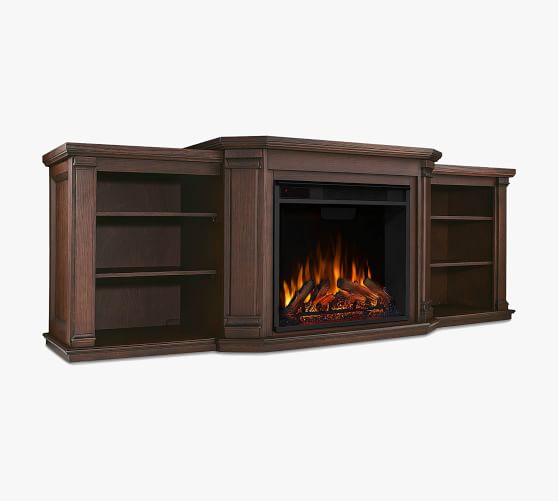 Real Flame Valmont Electric Fireplace Media Cabinet Pottery Barn