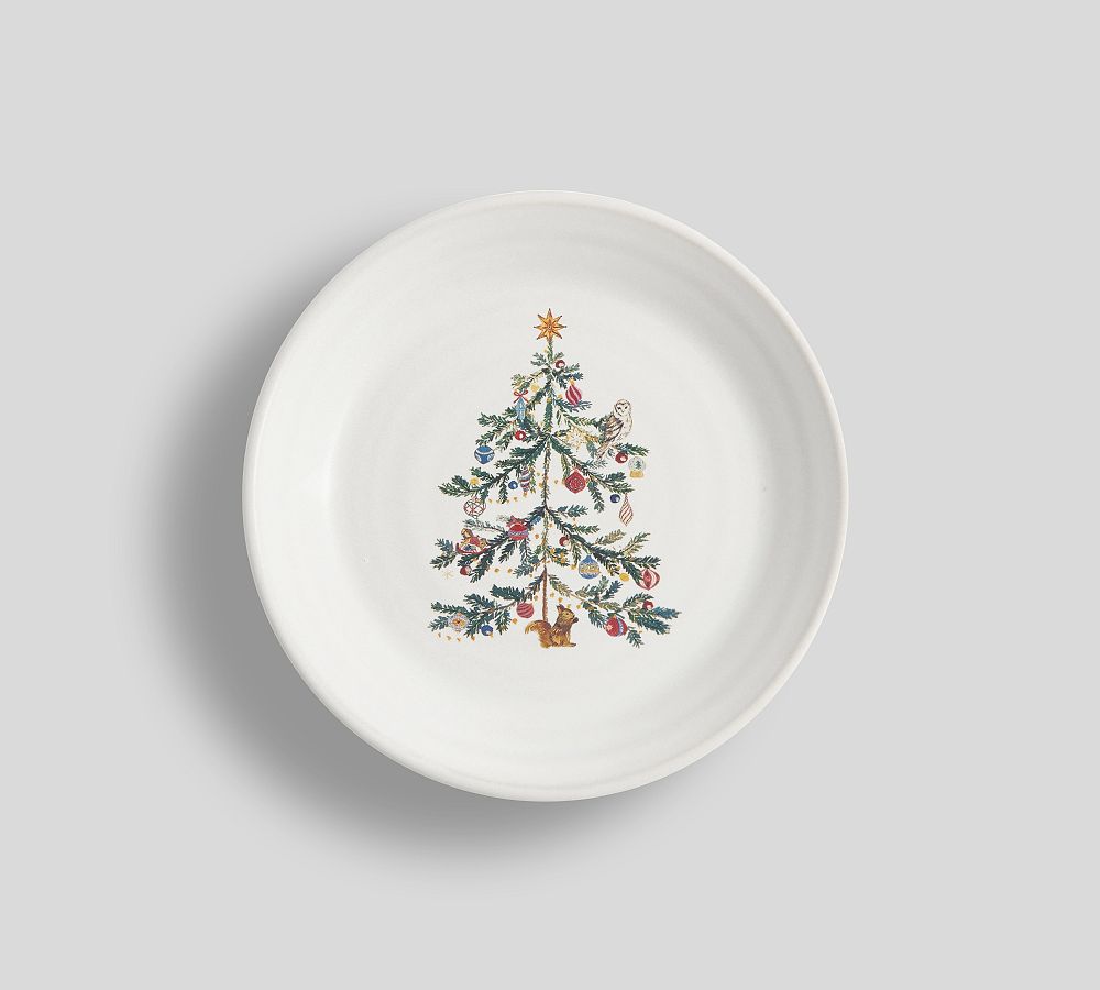 Christmas In The Country Stoneware Appetizer Plates Set Of