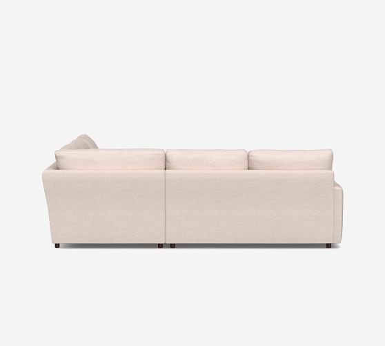 Pearce Modern Square Arm Upholstered 3 Piece L Sectional Pottery Barn