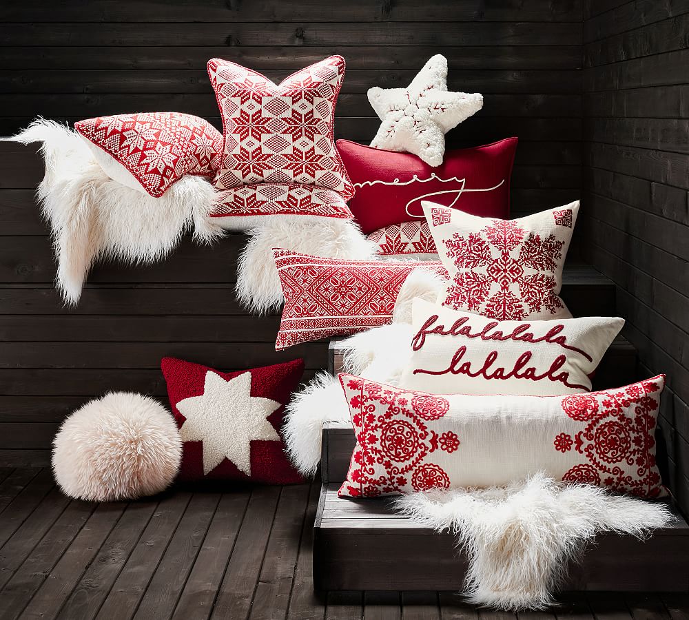 Fair Isle Snowflake Pillow Cover Pottery Barn