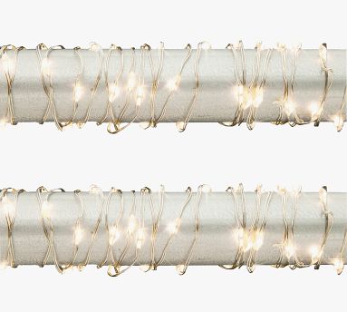 Micro Led String Lights On Silver Wire Pottery Barn