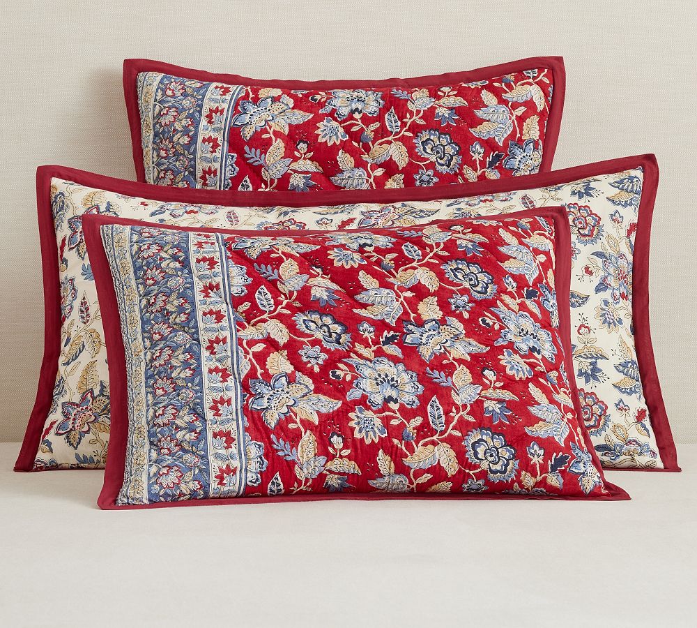 Scarlett Handcrafted Reversible Quilted Sham Pottery Barn