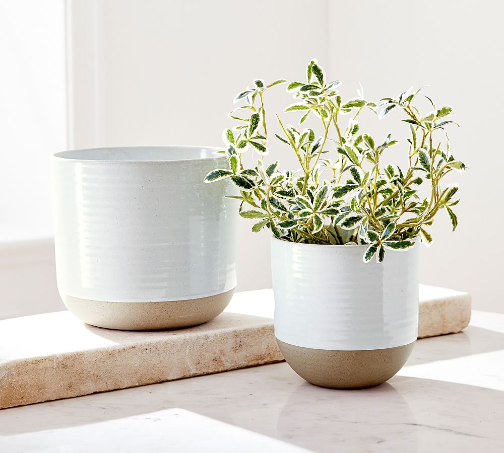 Quinn Stoneware Outdoor Planters Pottery Barn