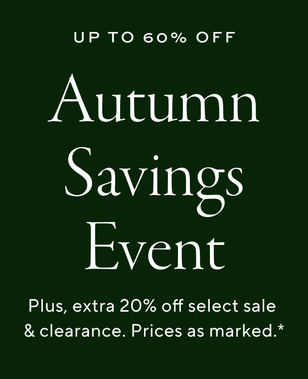 Up to 60% off Autumn Savings Event