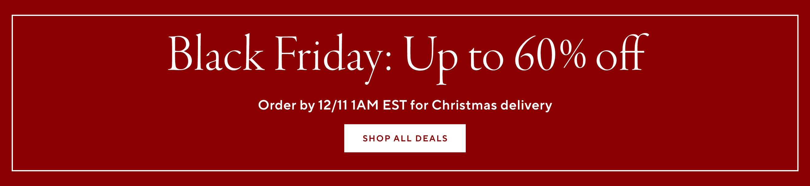 Black Friday up to 60% off