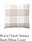Bryce Check Sherpa Back Pillow Cover
