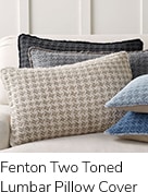 Fenton Two Toned Lumbar Pillow Cover