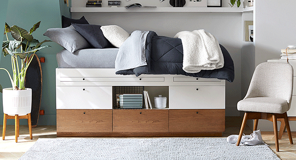 pottery barn teens bed