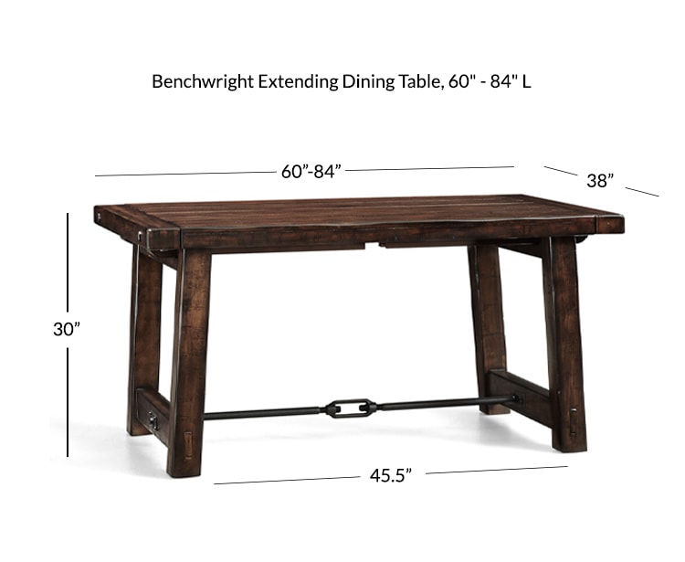 Benchwright Extending Dining Table Pottery Barn