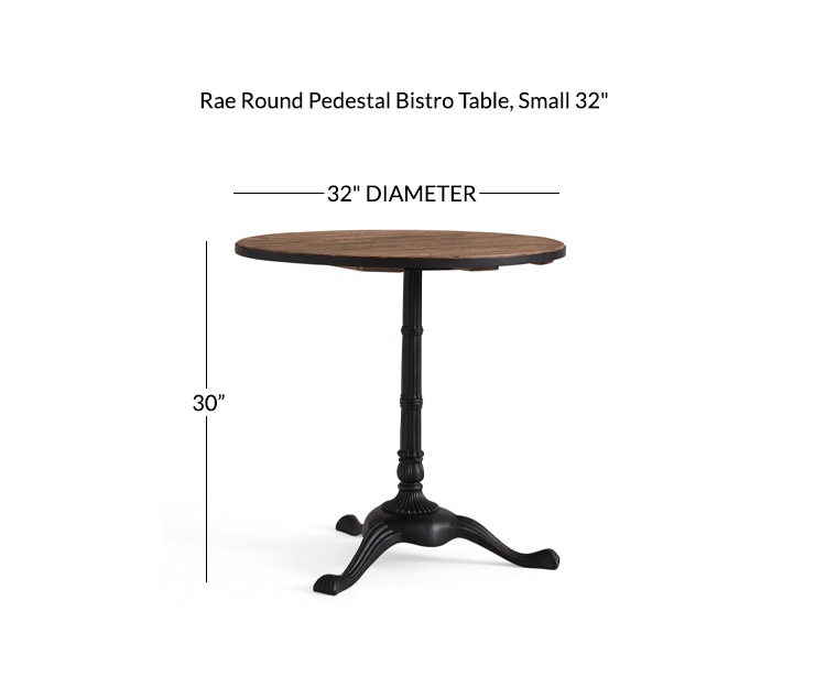 Rae Round Pedestal Bistro Dining Table Pottery Barn