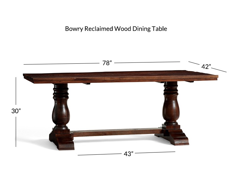 Bowry Reclaimed Wood Dining Table Pottery Barn