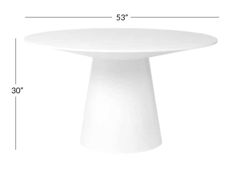 Warner Round Pedestal Dining Table, Round White Pedestal Dining Table