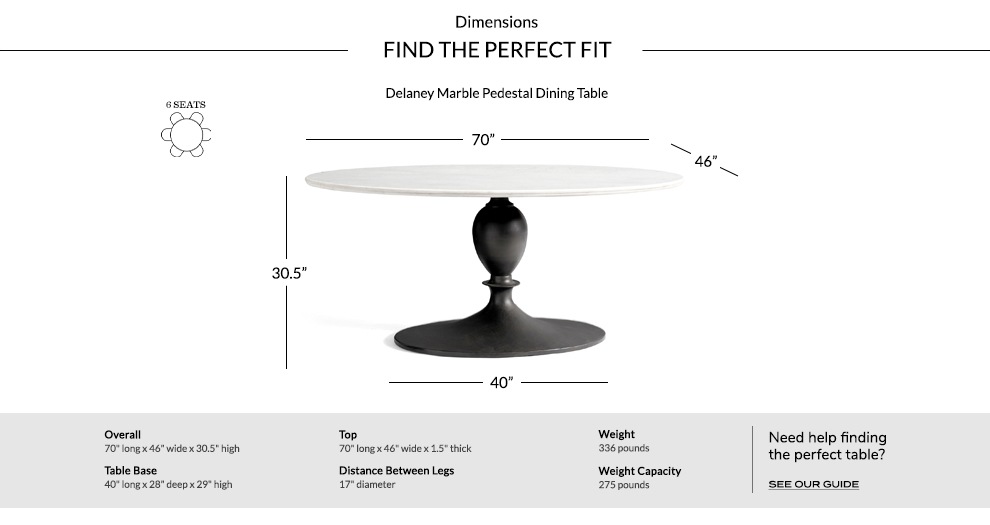 Perfect Pair Chapman Oval Marble Pedestal Dining Table + Westan Chair