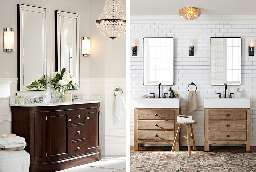 How To Light Up Your Bathroom Pottery, Pottery Barn Bathroom Vanity Mirrors