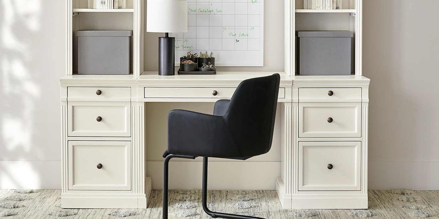 Livingston Desk with Bookcase Towers Pottery Barn