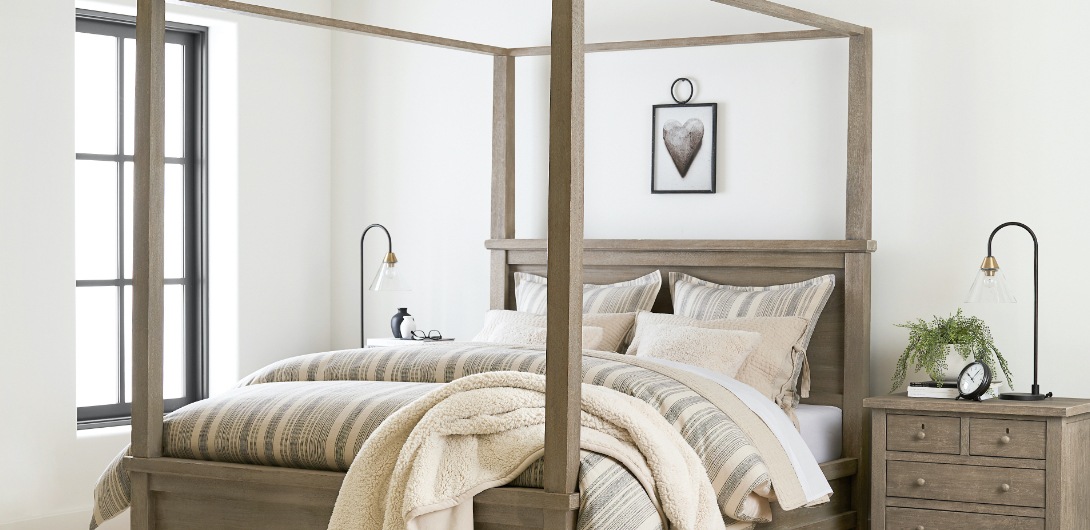 pottery barn queen bed set