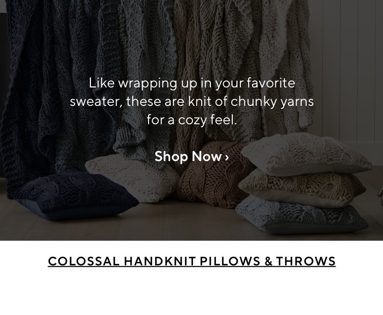 Colossal Handknit Pillows & Throws