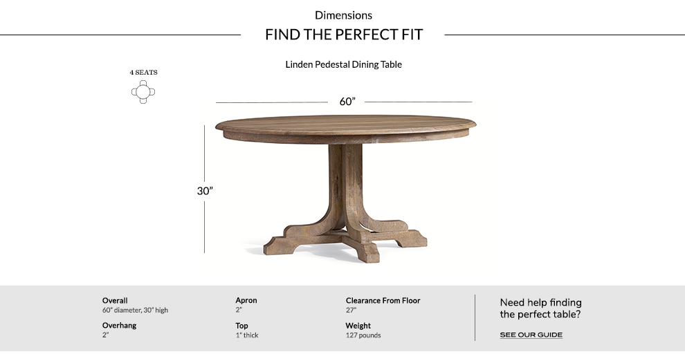 Linden Round Pedestal Dining Table Pottery Barn