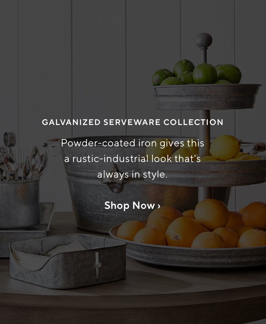 Galvanized Serveware Collection