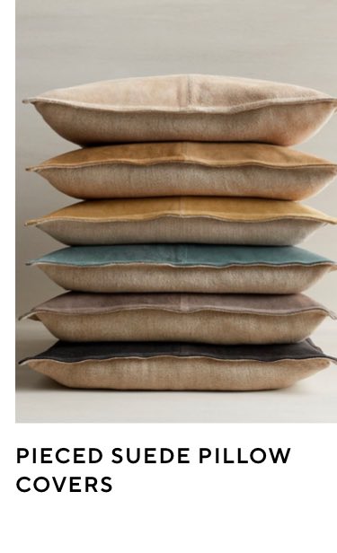 Pieced Suede Pillow Covers